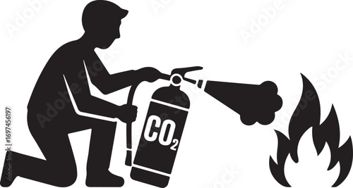 Fireman icon in flat style, Firefighter sign or symbol, vector Illustration