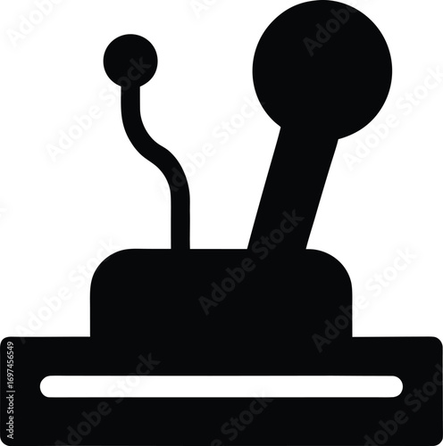 Black joystick vector icon