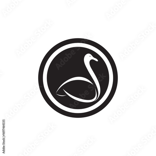 Ostrich icon logo vector