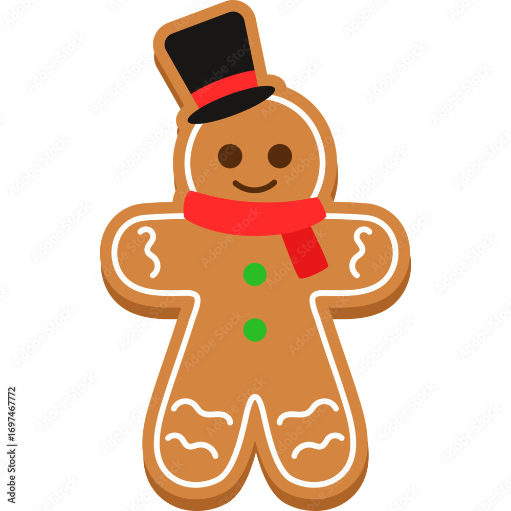 Obraz premium Gingerbread Vector Illustration