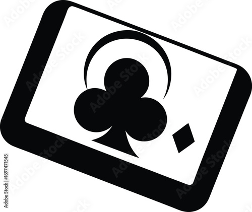 Vector club playing card icon