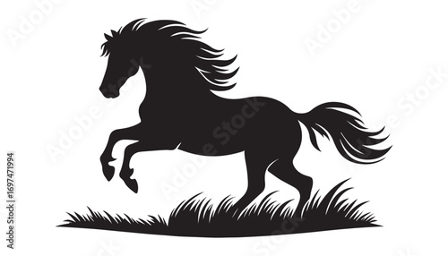horse silhouette vector illustration