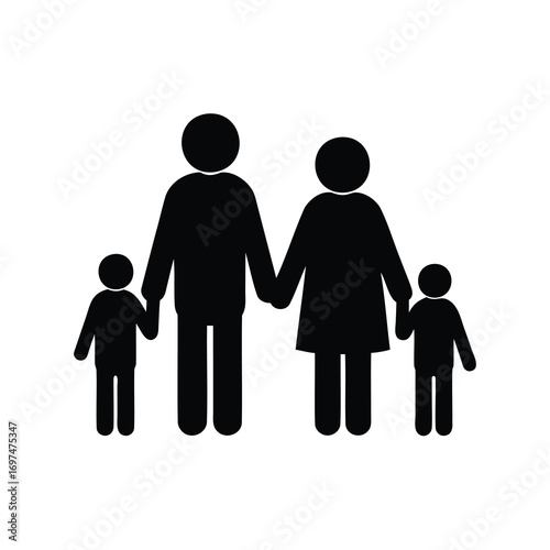 Iconographic Representation of a Nuclear Family with Parents and Two Children