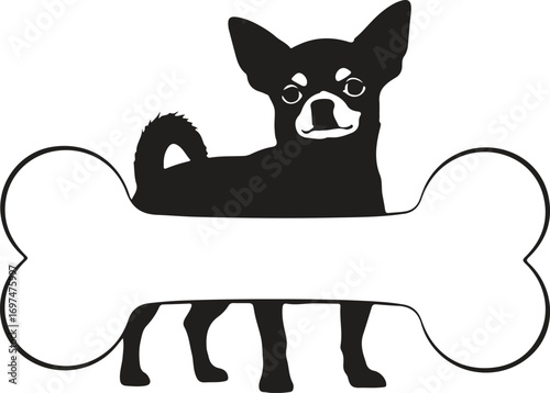 a dog and a bone
