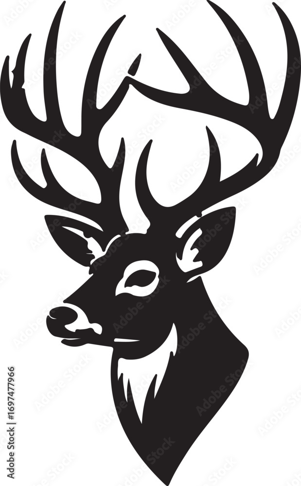 Naklejka premium Minimalist black and white logo design silhouette