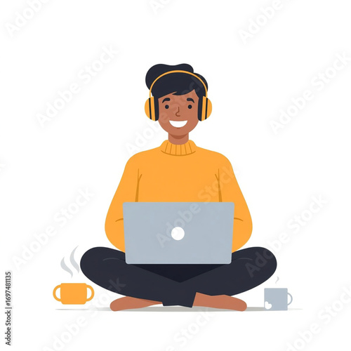 man with laptop