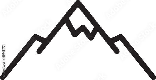 Minimalist black line drawing of a mouse silhouette