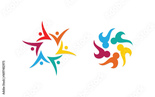 Adoption care community network and social logo design v3.149