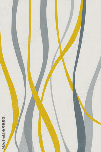 experience elegance of retrostylized thin lines that twist and flow gracefully across clean background