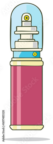Retro Style Science Fiction Futuristic Blaster Gun Cartoon Illustration