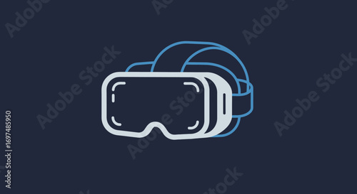 Virtual reality headset designed for immersive experiences, showcasing technology in a modern setting