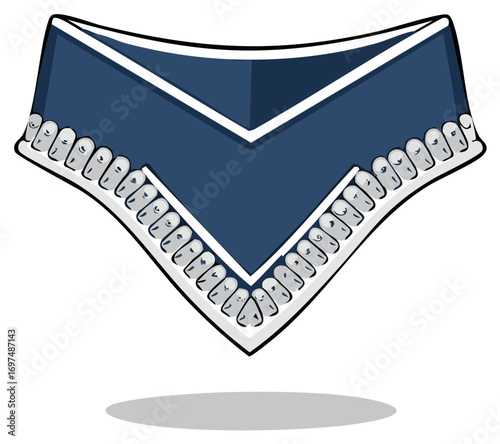 Traditional Native American Poncho Illustrated Clothing Apparel