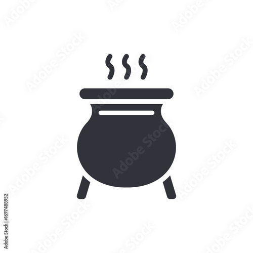 Steaming Cauldron Graphic For Mystical Spells And Witchcraft Concept Artwork