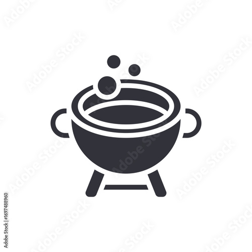 Enchanting Cauldron With Bubbling Brew Mystical Potion In A Witchcraft Vessel Symbolic Image