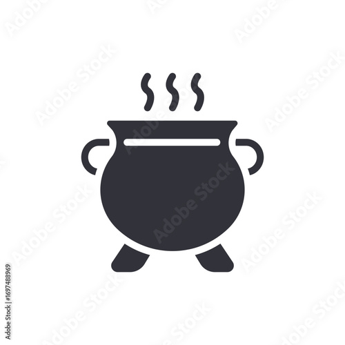 Steaming Cauldron With Bubbling Potion Depicts Mystical Magic And Wizardry