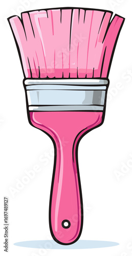 Pink Paint Brush Tool for DIY Home Improvement and Creative Projects