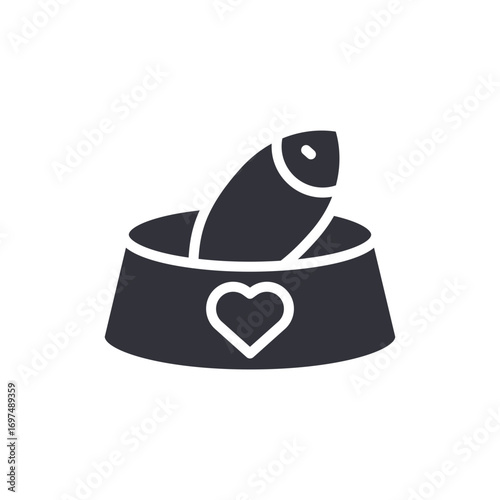 Whimsical Food For Feline In A Bowl Depicting Affection And Care For Pets