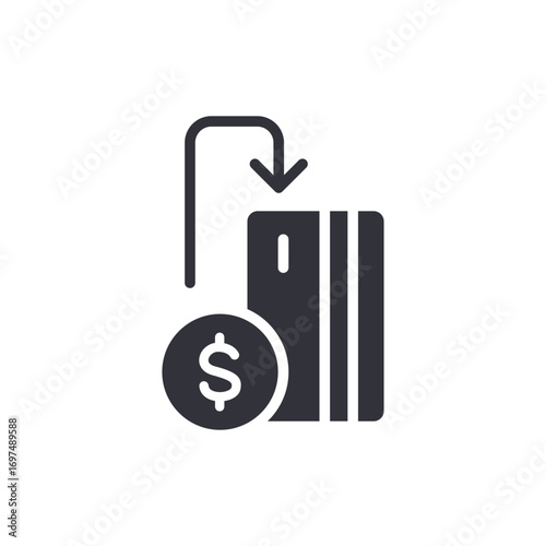 Financial Transaction Depicted By A Credit Card And Currency Symbol On Transparent Backdrop