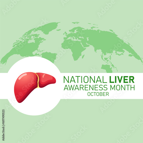 Vector graphic of National Liver Awareness Month ideal for National Liver Awareness Month celebration.