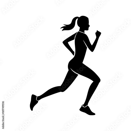 Woman Running Fast
