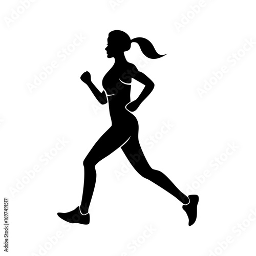 Woman Running Fast