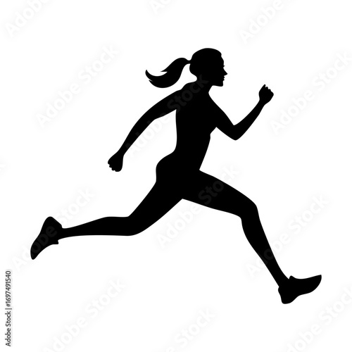 Woman Running Fast