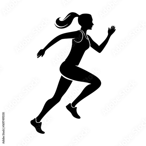 Woman Running Fast