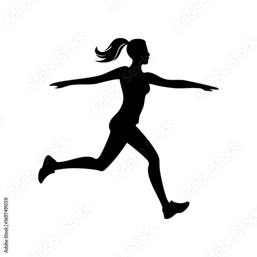 Woman Running Fast
