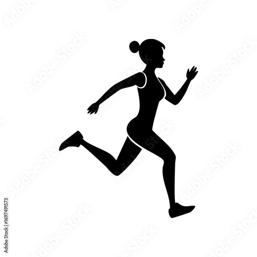 Woman Running Fast