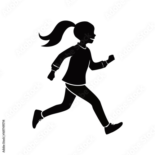 Woman Running Fast