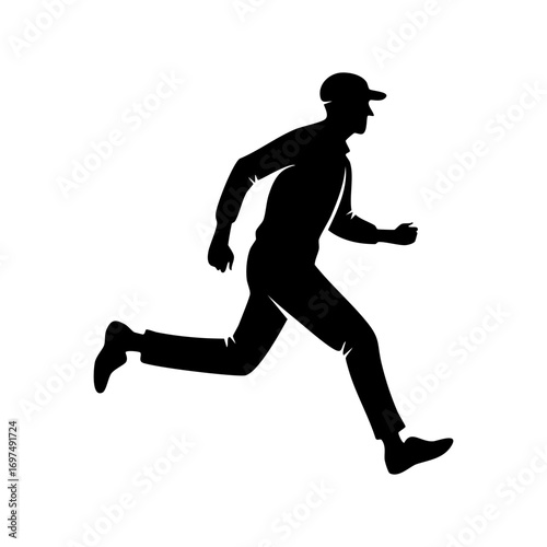 Man Running Fast