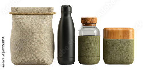 Eco-Friendly Containers for Beverages and Snacks with Modern Design