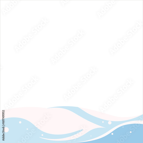 Background Landscape Snow Fields or Ice Fields Vector Flat Illustration