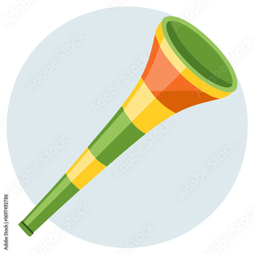 Colorful Striped Vuvuzela Horn for Sports Fan Celebrations and Loud Cheering Events