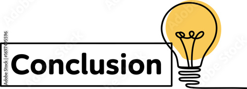Conclusion concept idea lightbulb creative thinking solution