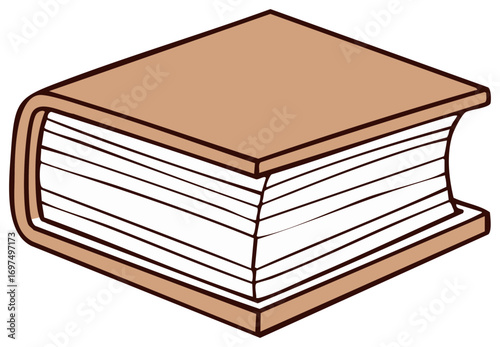 Isolated Book Icon Illustration for Education Literature Learning Design Template
