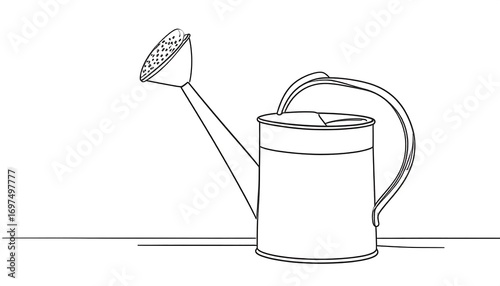 Simple line drawing of a watering can