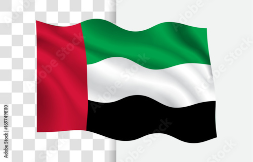 UAE Flag Isolated Illustration – National Identity and Middle East Travel Concept
