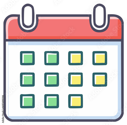 Calendar Icon Vector Illustration Schedule Organizer Appointment Reminder