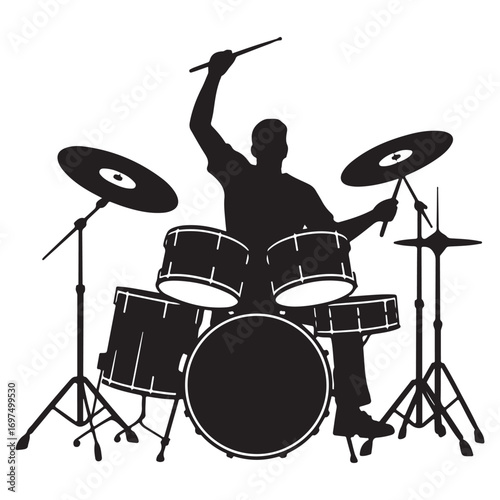 Guitarist Silhouette Playing Electric Guitar