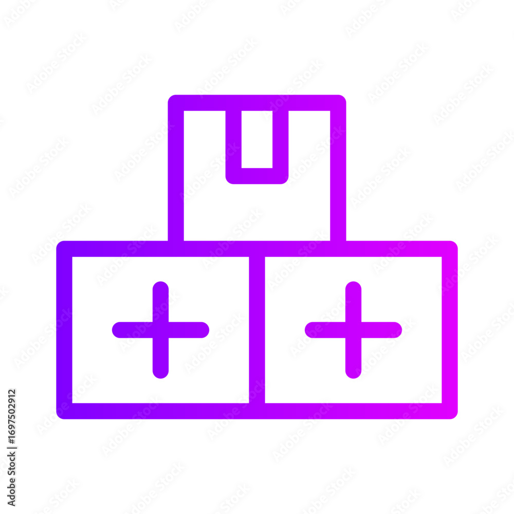 Obraz premium boxes gradient icon