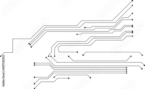 An abstract vector illustration of a digital circuit board pattern with a tech-inspired design