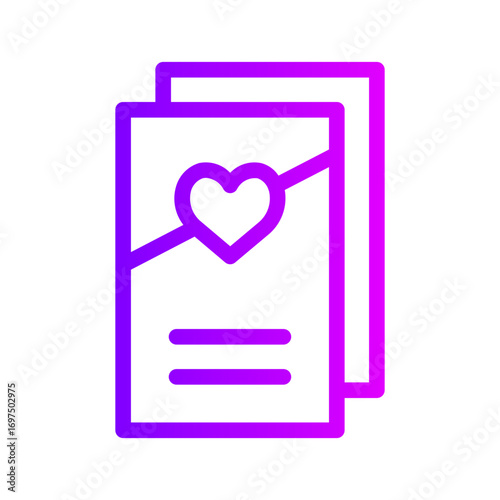flyer gradient icon