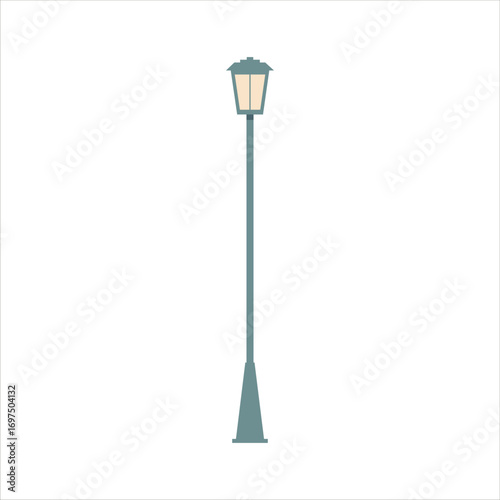 Street Lamp Vector Flat Illustration