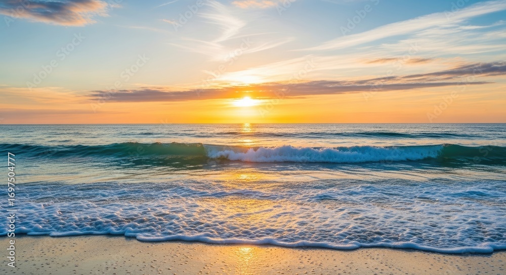 Fototapeta premium Sunrise over beach