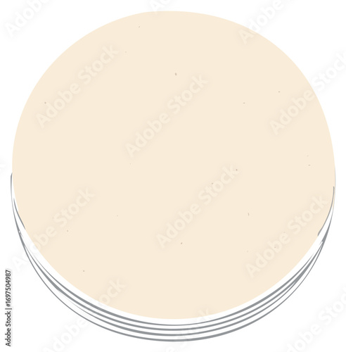 Vector Illustration of a Stack of Homemade Tortillas or Flatbreads