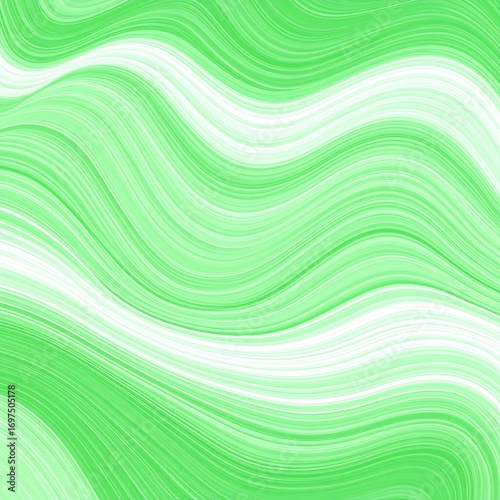 Abstract wavy lines in light green and white
