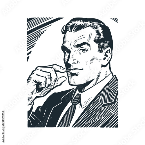 Comic book – Black and White Icon Vector and Illustration