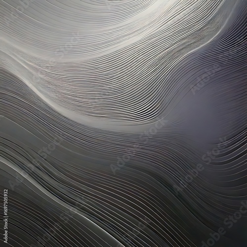 Abstract wavy lines in muted gray and dark tones