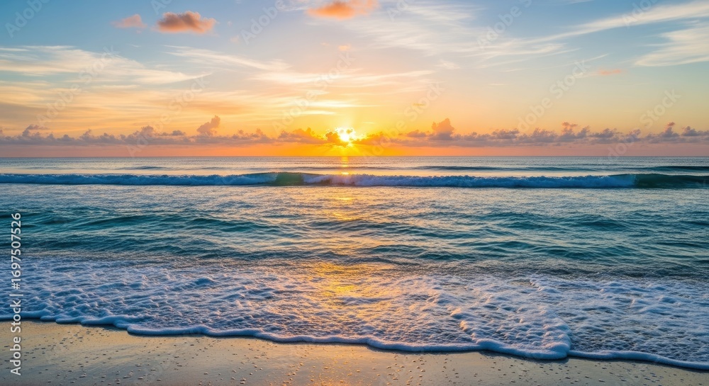 Fototapeta premium Sunrise over beach